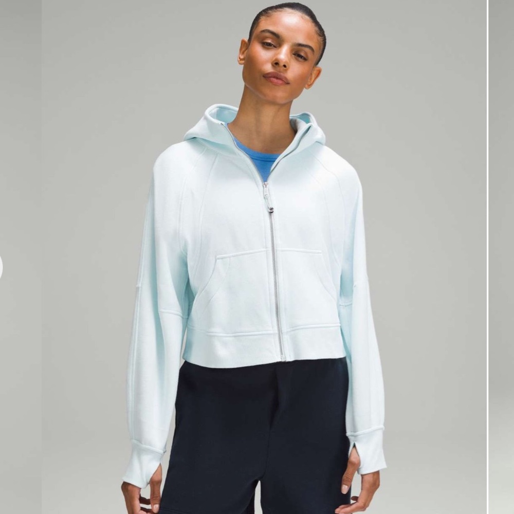 682. 🍋Lululemon athletica Scuba Oversized Full-Zip Hoodie NWT M/L Sheer Blue